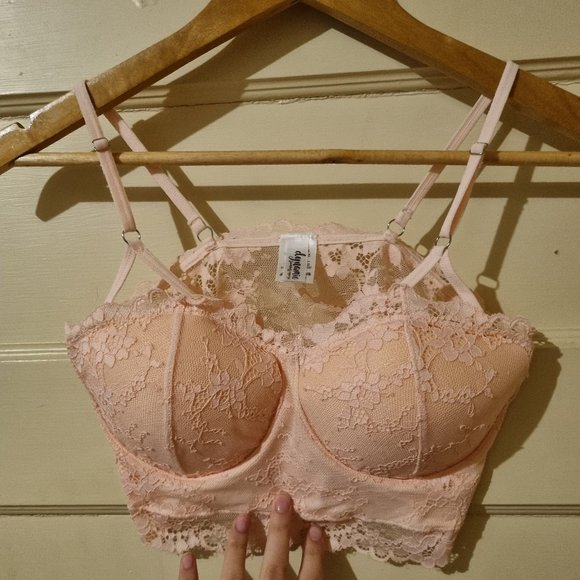 Dynamic Apparel Pink Crop Bralette - Picture 1 of 4